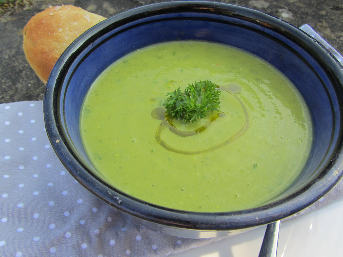 Healthy cooking for November Holidays! Recipe for Gingery Broccoli Soup with Mint