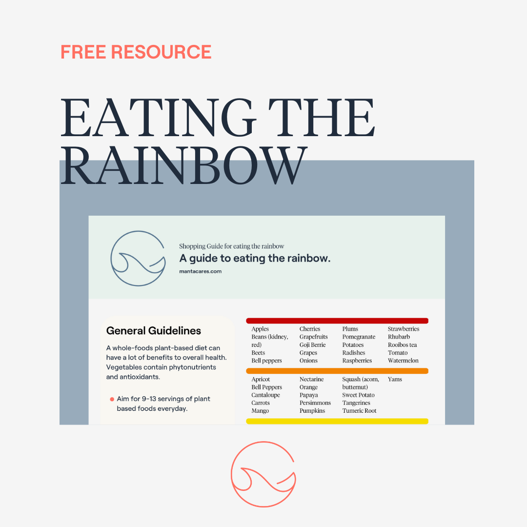 Eating the rainbow. Free shopping guide.
