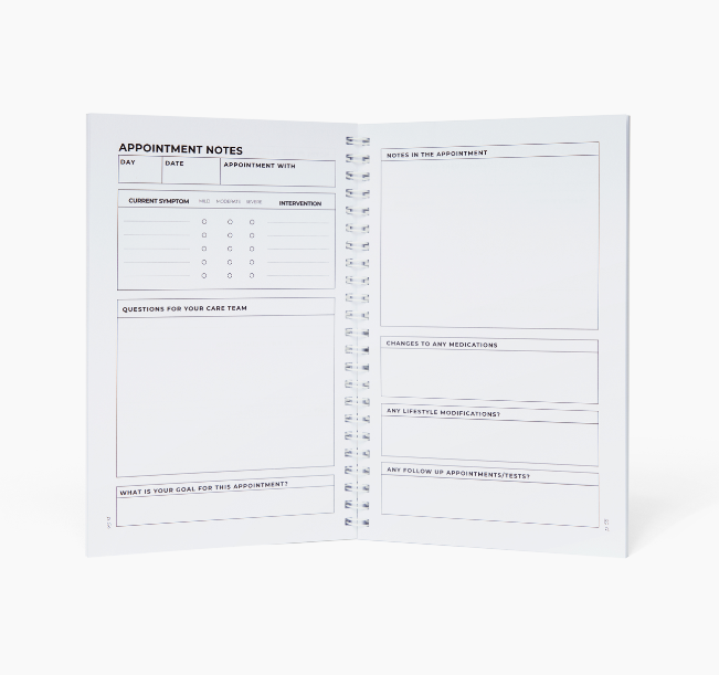 Medical Notebook - Spiral Bound Journal for patients navigating complex medical conditions. Helps you prepare for appointments, take notes at the doctors, and stay organized. Recommended by doctors.